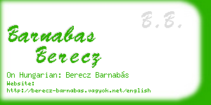 barnabas berecz business card